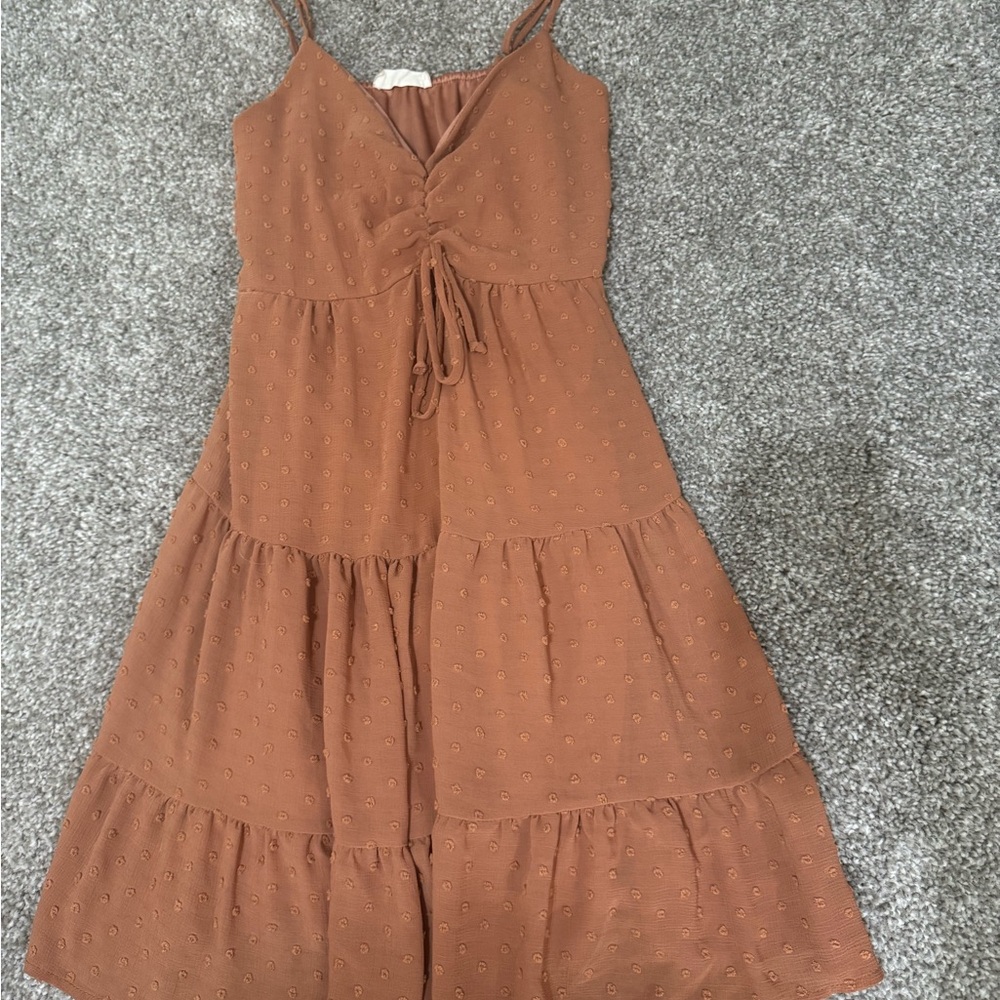 Altar'd State Tan Textured Dress